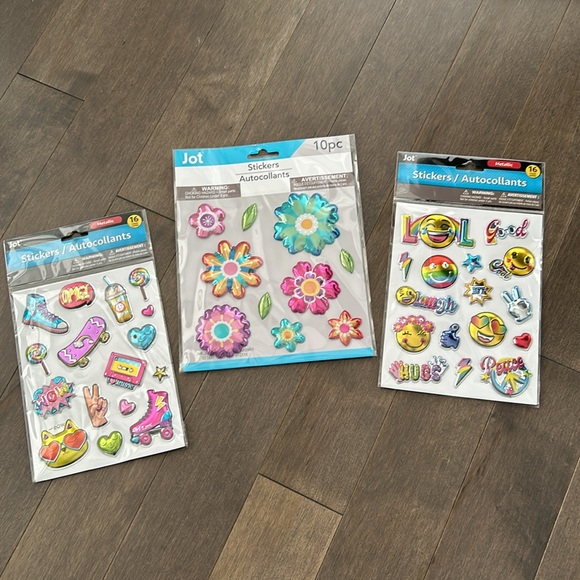 Holographic Sticker Packs, Puffy Sparkly Kids Stickers, Paper Crafts 3D Design - Picture 1 of 7